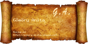 Gömöry Anita névjegykártya