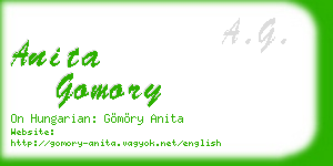 anita gomory business card